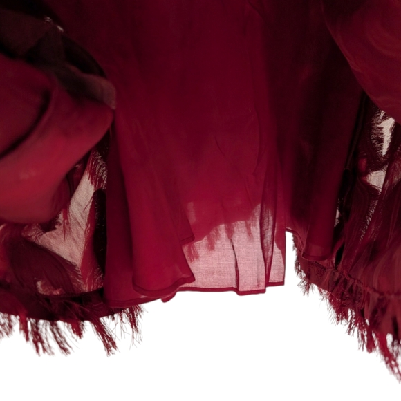 See by Chloe maroon Peacock Fringe Dress 44 - Picture 7 of 10